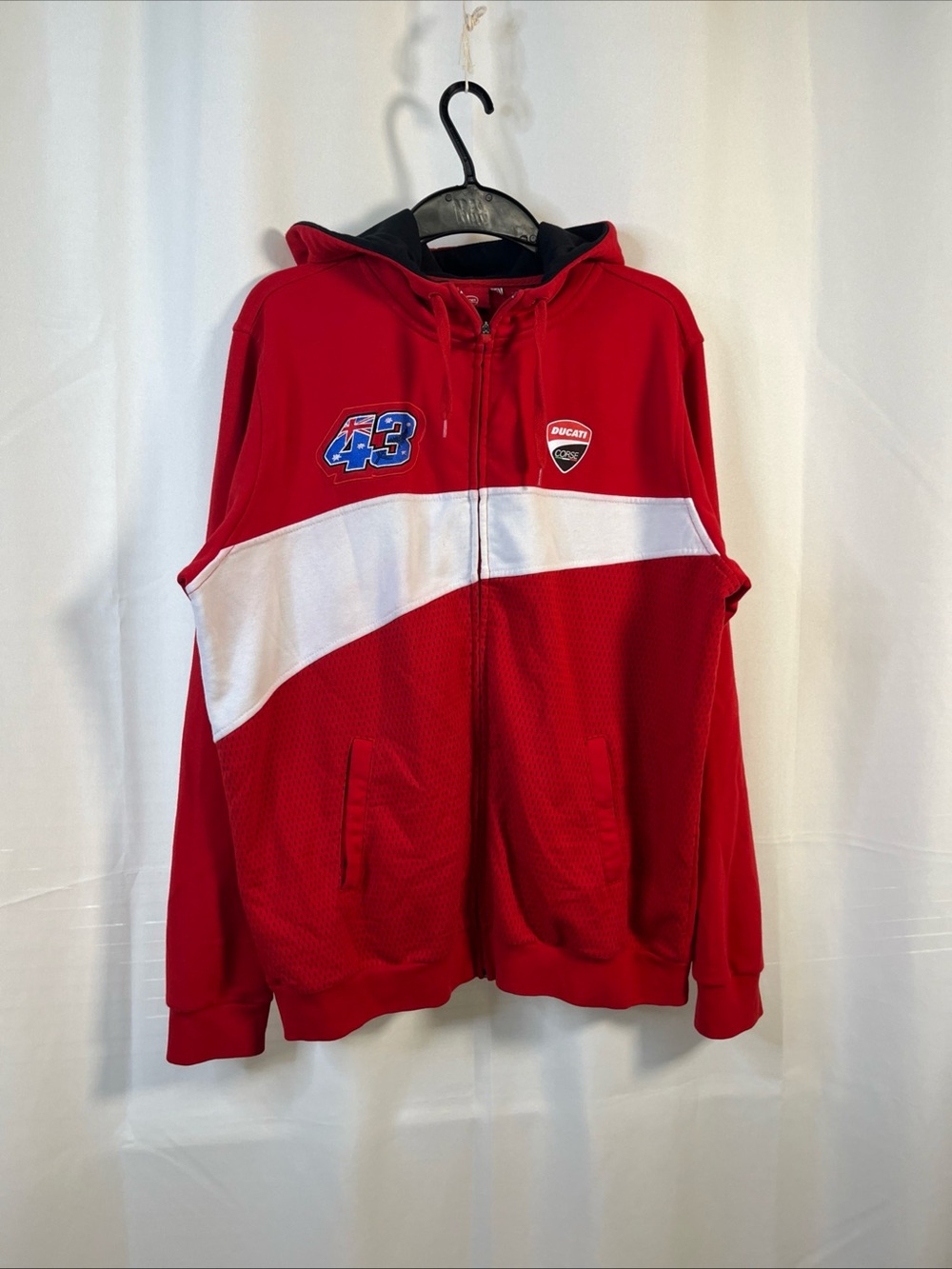 Ducati Corse Sweatshirt Jacket Pullover Hoodie Jack Miller D43 Moto GP Team M